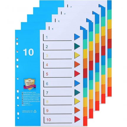 File Dividers 1-10 Color Series