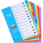 File Dividers 1-12 Color Series