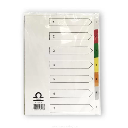 File Dividers 1 to 20 