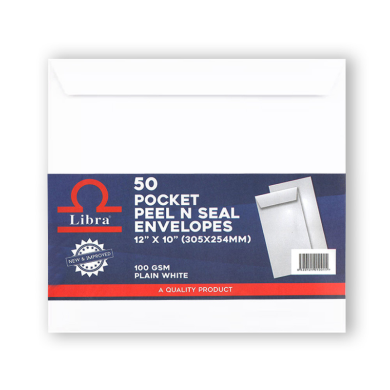 Libra White Envelopes A4 Size Pack of 50 Pieces