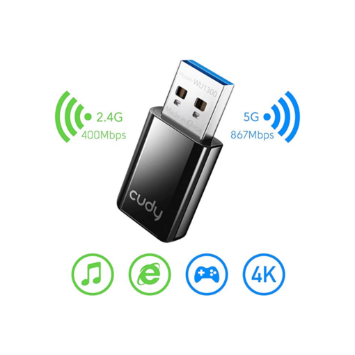 Cudy WU1300 AC 1300Mbps WiFi USB Adapter