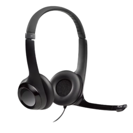 Logitech H390 USB Headset Black With Noise-Cancelling Microphone, USB, In-Line Controls, PC/Mac/Laptop