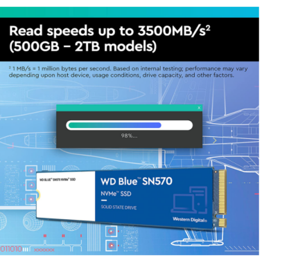 Western Digital Blue SN570 2TB High-Performance M.2 PCIe NVMe SSD