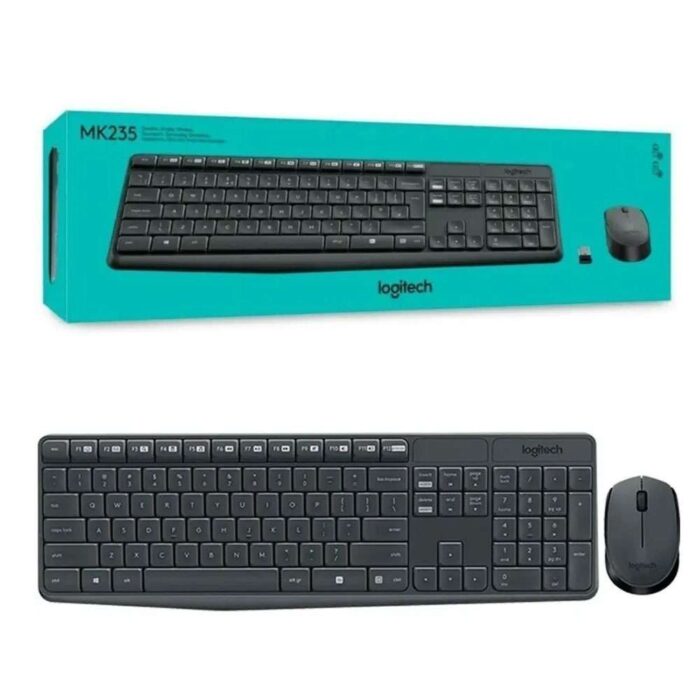 Logitech MK295 Wireless Mouse & Keyboard Combo Full Numpad, Advanced Optical Tracking, Nano USB Receiver