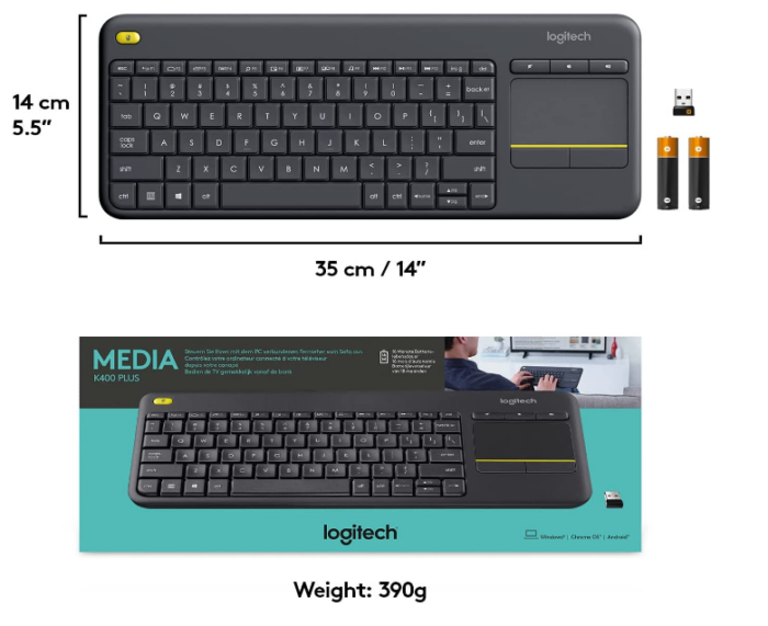 Logitech Wireless Keyboard K400 Plus