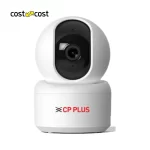 CP PLUS 2MP EZYKAM Smart Home Wi-Fi Security Camera CP-25A featuring 1080P HD video, 360° rotation, motion tracking, night vision, and Alexa/Google compatibility.