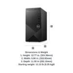 Dell Vostro 3910 12th Gen Business Desktop | Core i7-12700 | 16GB RAM | 512GB SSD + 1TB HDD | Integrated Graphics | Windows 11 | Black