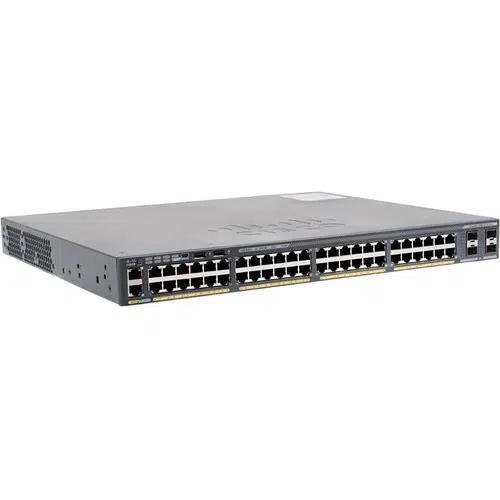 Cisco WS-C2960X-48FPS-L Catalyst 48-Port Gigabit PoE+ Managed Switch with 740W power budget and advanced security features.