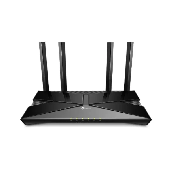 TP-Link Archer AX10 AX1500 WiFi 6 Smart Router with dual-band speeds, 4 antennas, and full Gigabit ports.