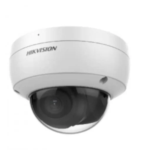 Hikvision 4 MP Camera DS 2CD2143G2 IU IP Dome Camera with AcuSense technology, night vision, and vandal-resistant design.