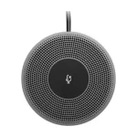 Compact and sleek Logitech MeetUp Expansion Mic designed to improve voice clarity in large meeting rooms.