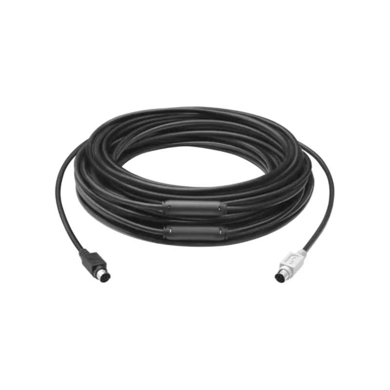 Logitech GROUP 15m Cable providing extended connectivity for large conference rooms with durable shielding.