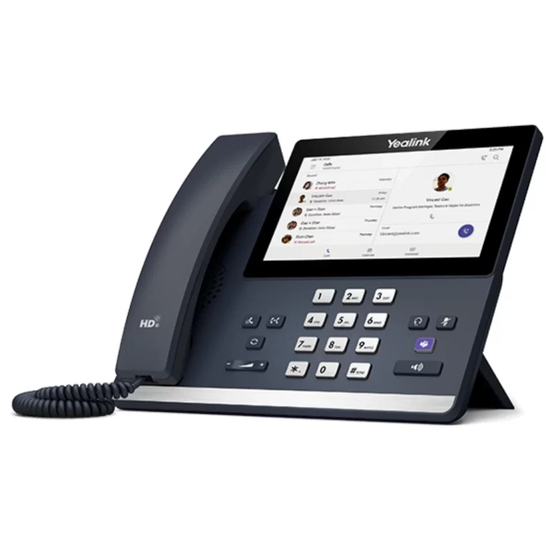 Yealink MP56-SFB Microsoft Teams Phone with 7-inch touchscreen display and HD audio for professional business communication.