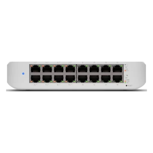 Ubiquiti UniFi Switch Lite 16 PoE - 16-Port Gigabit Switch with 8 PoE+ Ports (White) - Image 2