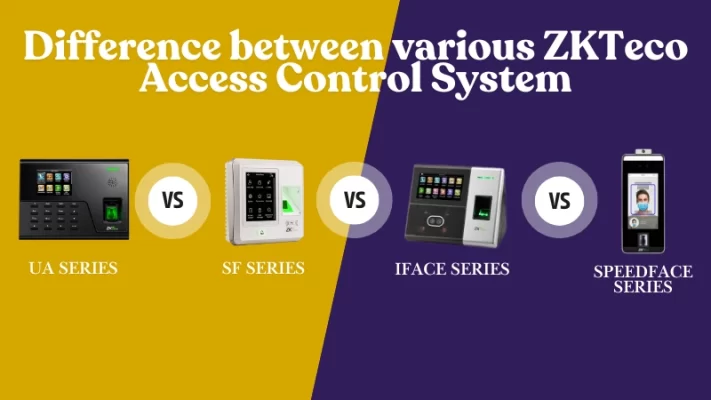 Comparison between ZKTeco access control devices: UA300 vs iFace880 vs SpeedFace V5L