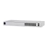 Ubiquiti UniFi USW-16-PoE Gen2 16-Port Gigabit Switch - Front Panel with 8 PoE Ports, SFP Uplink & LED Indicators
