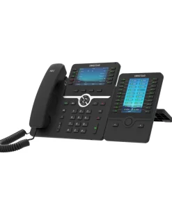 Side view of Dinstar DXP60 Color-screen Expansion Module showing Ethernet ports