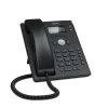 Front view of SNOM D120 Desk Telephone with backlit display