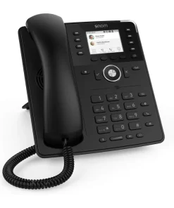 Side view of Snom D735 SIP VOIP 2.7″ PoE Phone showing programmable keys