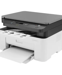 HP Laser MFP 135w control panel with display and paper output