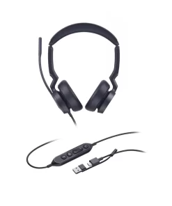 Yealink UH46 Dual Teams Headset front view – professional USB-C/A wired Teams headset