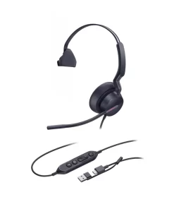 Yealink UH46 Dual Teams Headset side profile – lightweight wired headset with noise cancellation