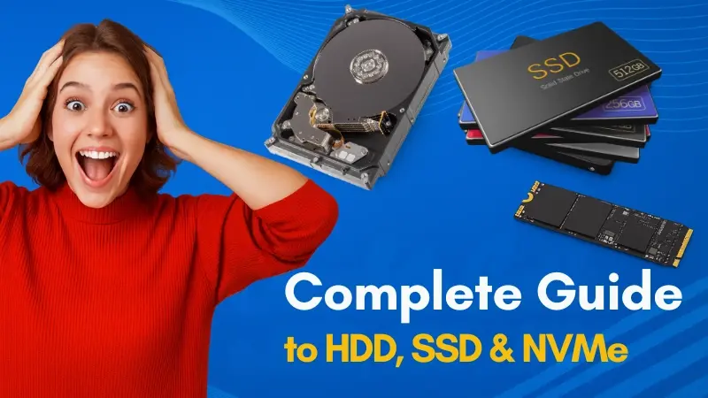 Storage drive comparison HDD vs SSD vs NVMe UAE